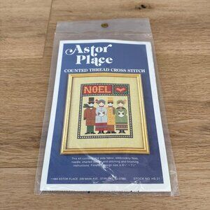 Astor Place Counted Thread Cross Stitch Kit Noel Carolers Christmas 1984 NEW